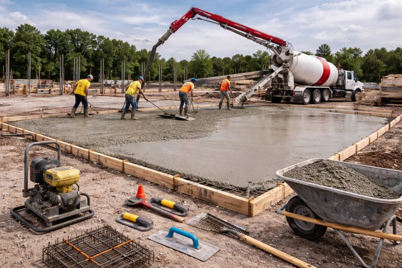 Commercial Slab Installation in Greenville, SC