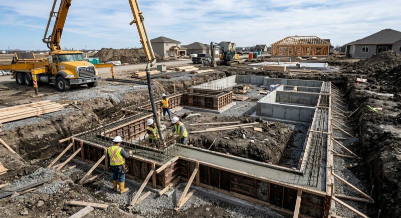 Concrete Foundation Installation in Fredericksburg, VA