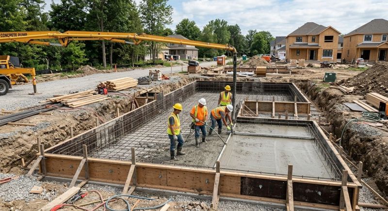 Concrete Foundation Installation in Fredericksburg, VA